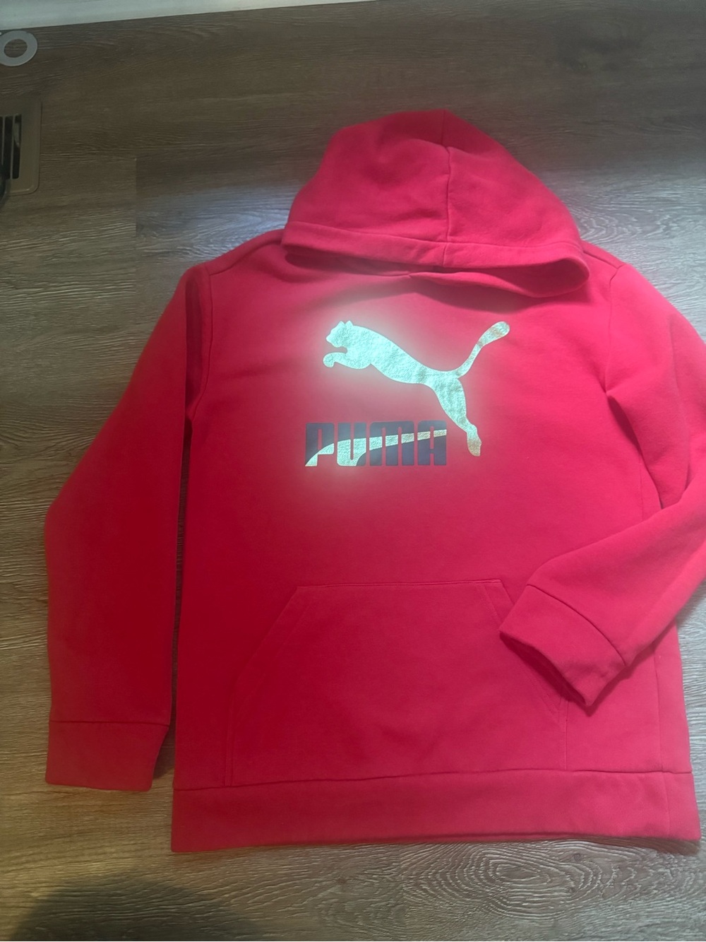 Youth Puma Red Pullover with Gold Label